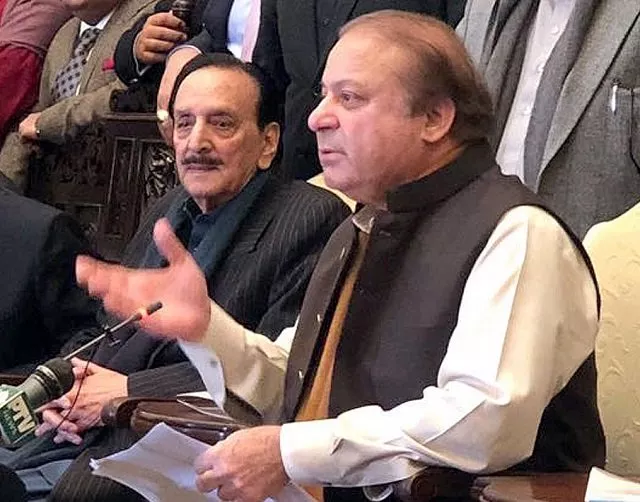 former pm nawaz sharif addresses a press conference at punjab house in islamabad on wednesday photo inp former pm nawaz sharif addresses a press conference at punjab house in islamabad on wednesday photo inp