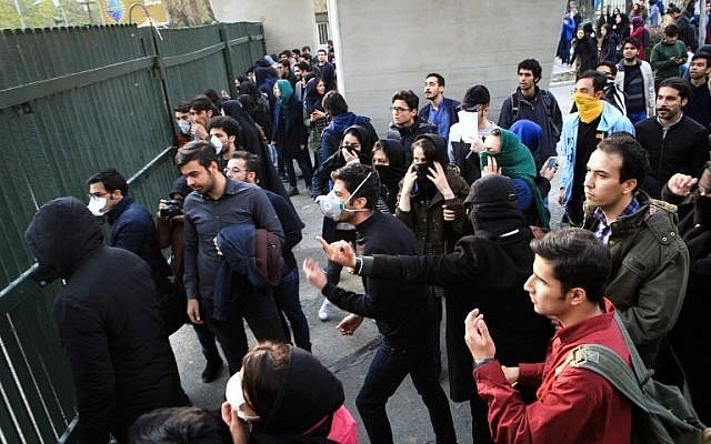 the iranian government blocked telegram and instagram on mobile phones soon after protests began across the country photo afp