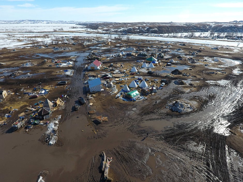 The Oceti Sakowin protest camp near the site of the Dakota Access pipeline in Cannon Ball, North Dakota, US. PHOTO: REUTERS