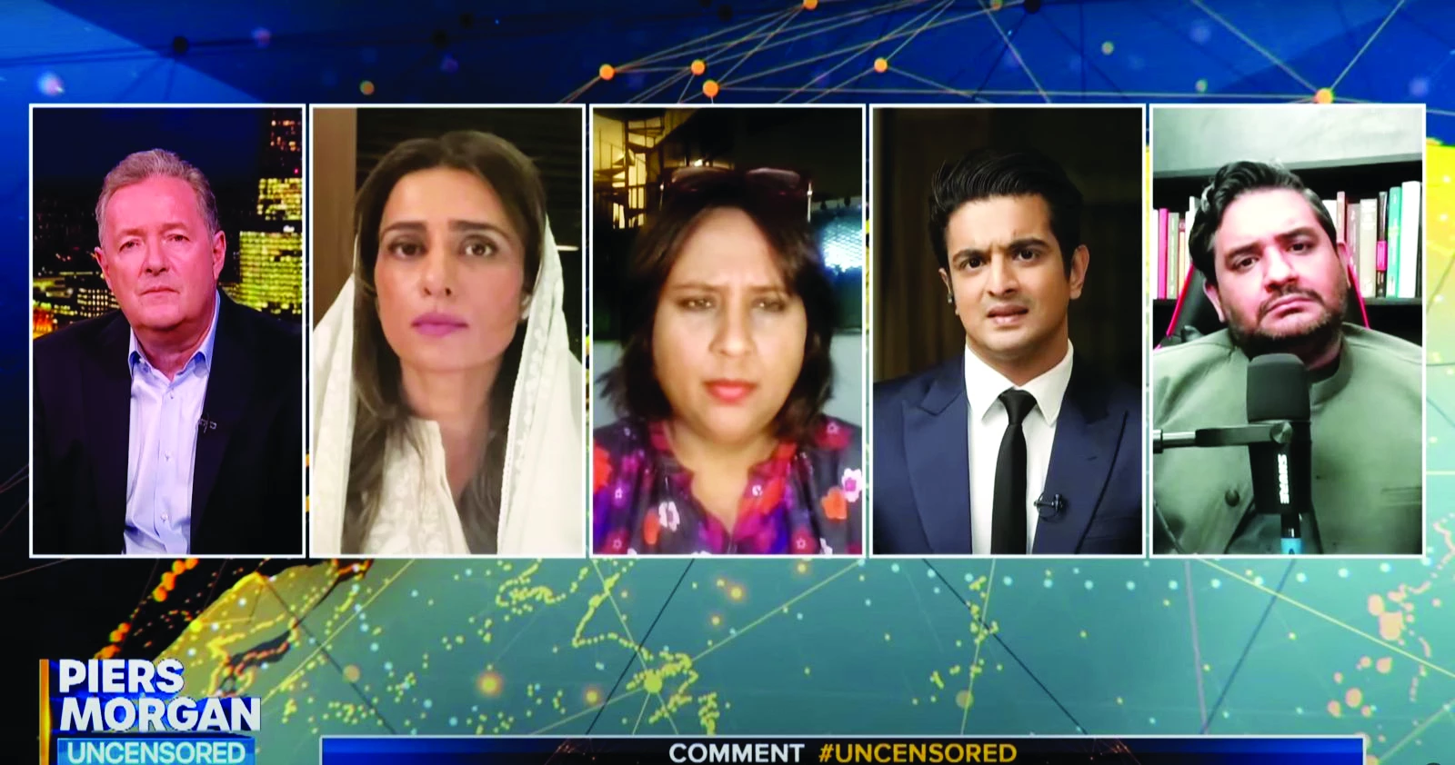pakistan s ex foreign minister hina rabbani is joined by two podcasters and barkha dutt photo file pakistan s ex foreign minister hina rabbani is joined by two podcasters and barkha dutt photo file