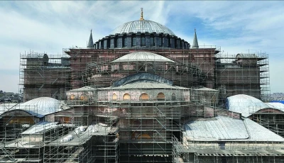 the iconic hagia sofia mosque dates back to the sixth century photo file