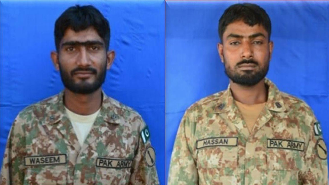 sepoy waseem ali left and sepoy noor ul hassan right photo rp