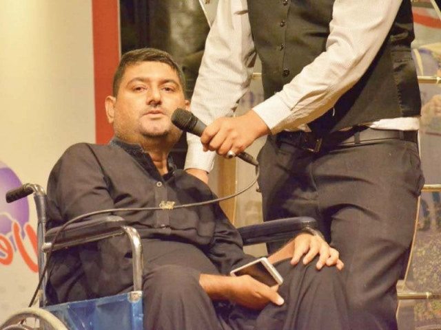 wheelchair bound activist yasir khan photo express wheelchair bound activist yasir khan photo express