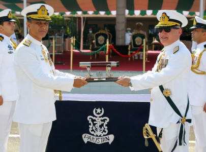 admiral amjad khan niazi assumes command as chief of naval staff
