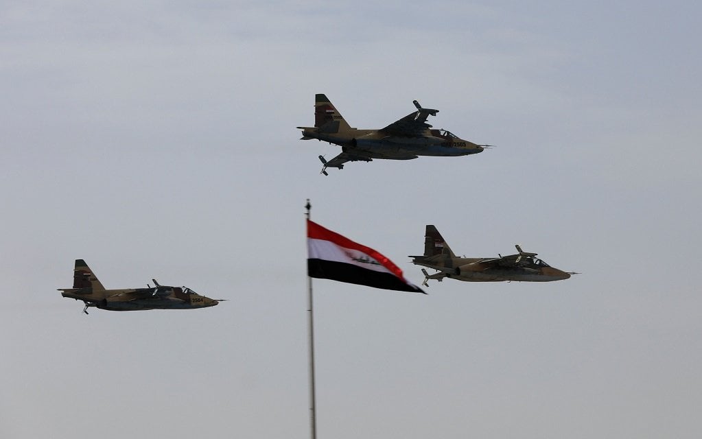 iraqi air force planes fly past during iraqi army day anniversary celebrations in baghdad iraq january 6 2018 photo reuters