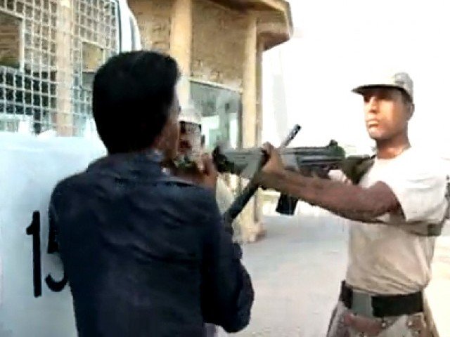 screenshot from video which captured the murder of sarfraz shah in 2011 photo express