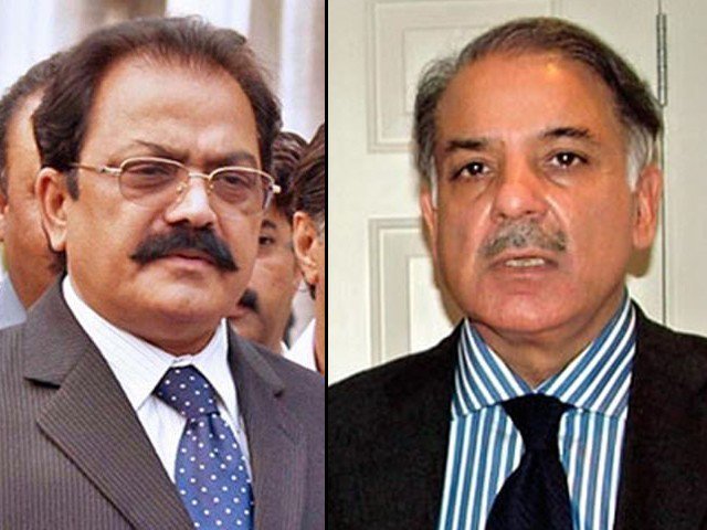 punjab law minister rana sanullah and cm shehbaz sharif photo file