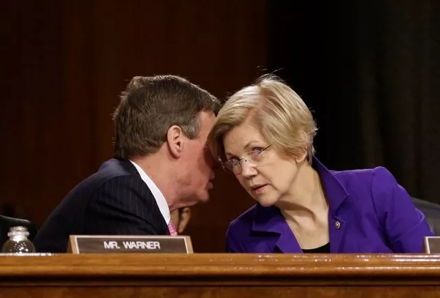 senators mark warner d va and elizabeth warren d ma speak before federal reserve chair janet yellen testifies before a senate banking housing and urban affairs committee hearing on the semiannual monetary policy report to the congress on capitol hill in washington us february 14 2017 photo reuters senators mark warner d va and elizabeth warren d ma speak before federal reserve chair janet yellen testifies before a senate banking housing and urban affairs committee hearing on the semiannual monetary policy report to the congress on capitol hill in washington us february 14 2017 photo reuters