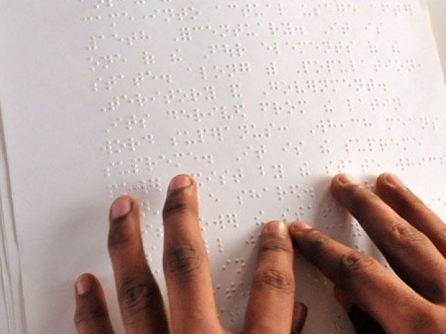 event marks the birthday of louis braille the founder of reading text for blind photo afp