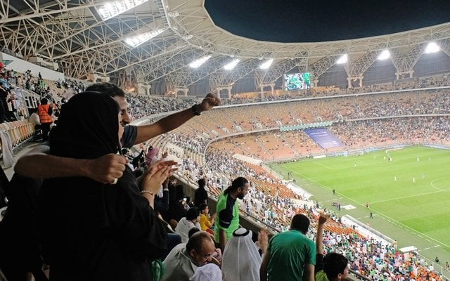 saudi women watch the soccer match between al ahli against al batin at the king abdullah sports city in jeddah saudi arabia january 12 2018 photo reuters saudi women watch the soccer match between al ahli against al batin at the king abdullah sports city in jeddah saudi arabia january 12 2018 photo reuters