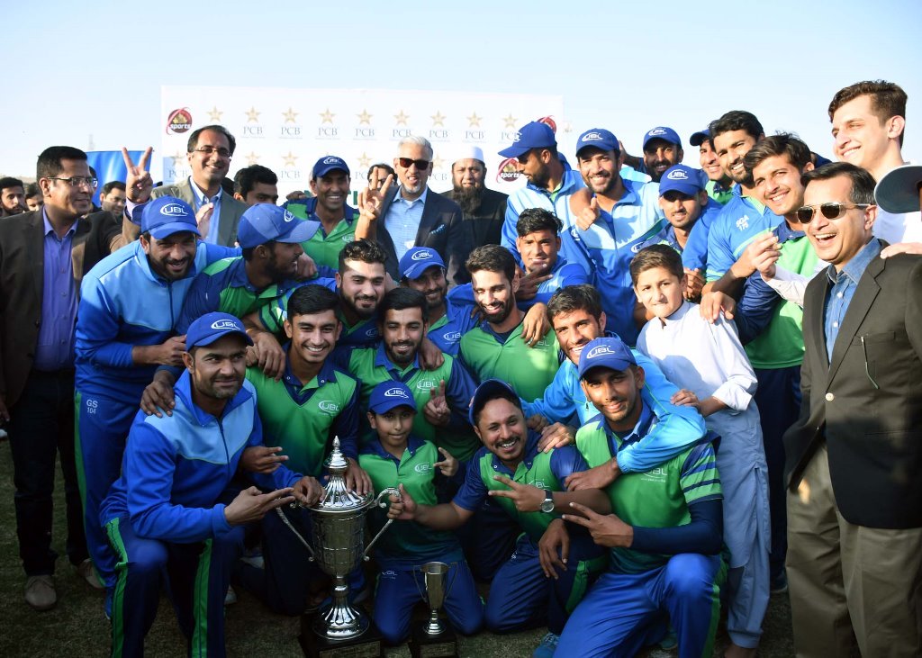 ubl players with winner 039 s trophy photo courtesy pcb