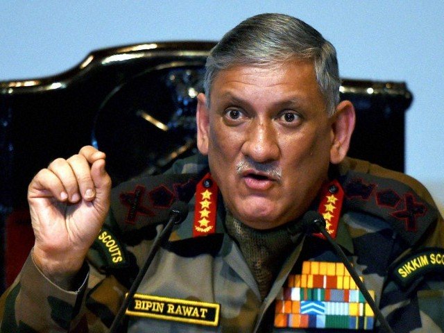indian army chief stresses political solution for kashmir dispute