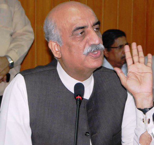 leader of the opposition in national assembly syed khursheed shah photo pid file