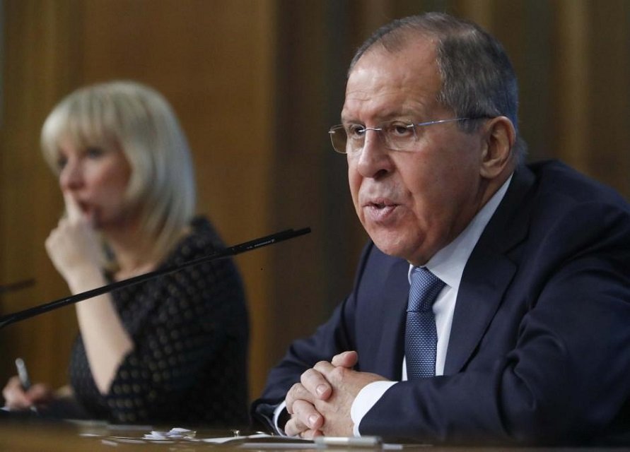 russian foreign minister sergei lavrov speaks during his annual news conference with foreign ministry spokeswoman maria zakharova seen in the background in moscow russia january 15 2018 photo reuters