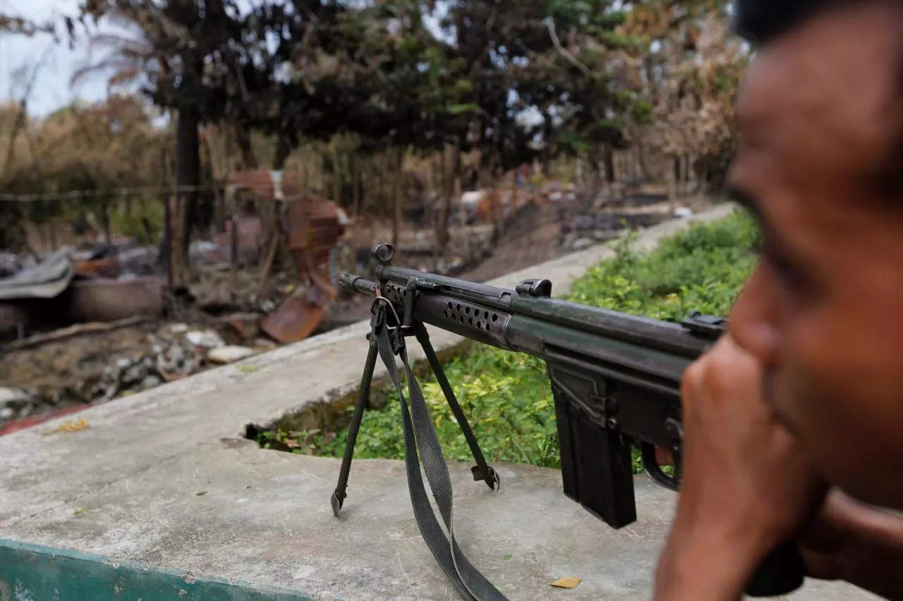 myanmar police open fire at riot photo reuters myanmar police open fire at riot photo reuters