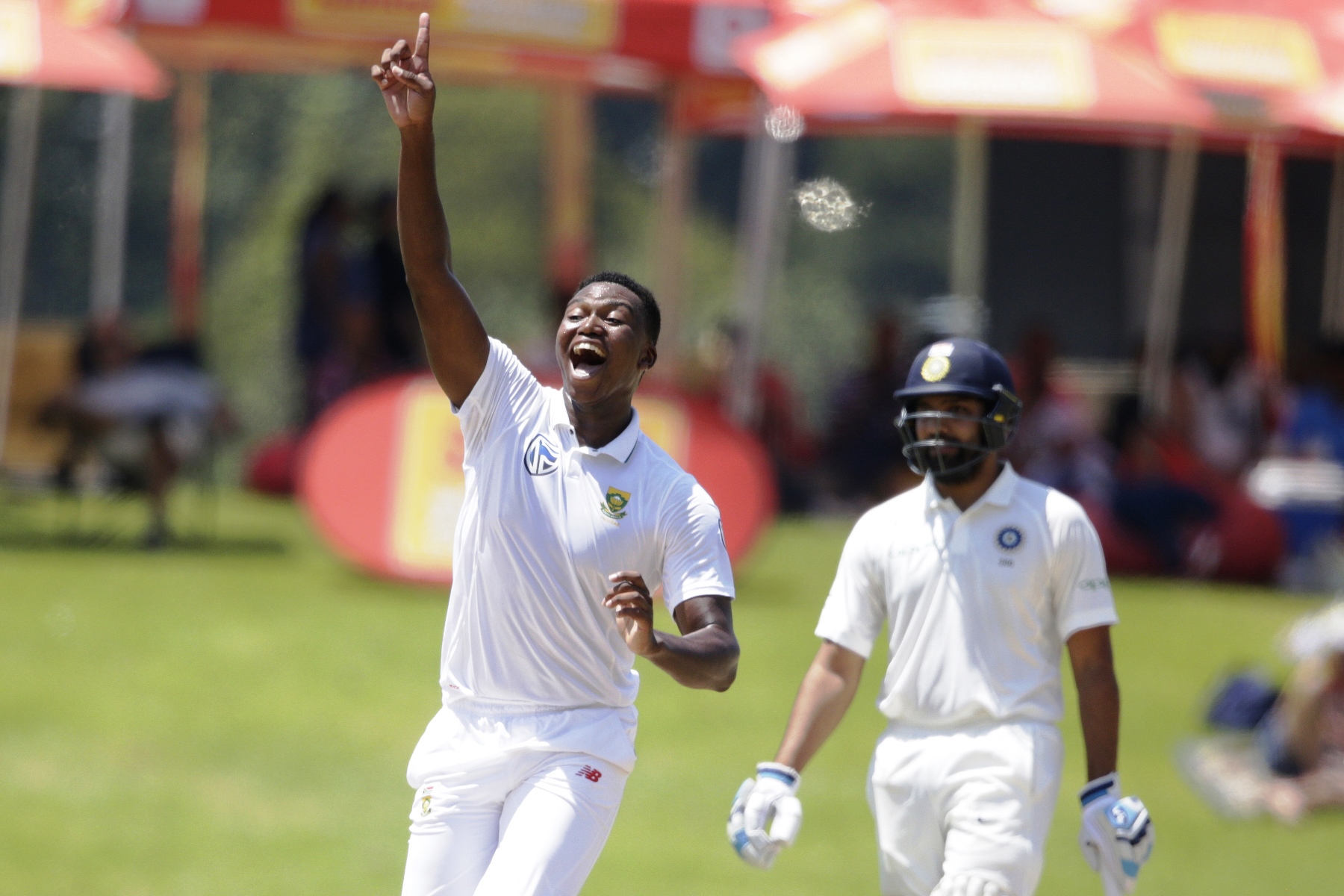 ngidi impressed throughout the test and finished with figures of 6 39 in the second innings photo afp