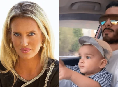your kid is not a toy shaniera akram calls out feroze khan for endangering daughter s life