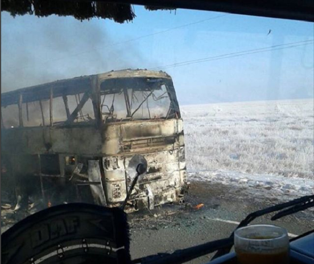 only five passengers managed to escape the burning vehicle photo instagram askar aktileu