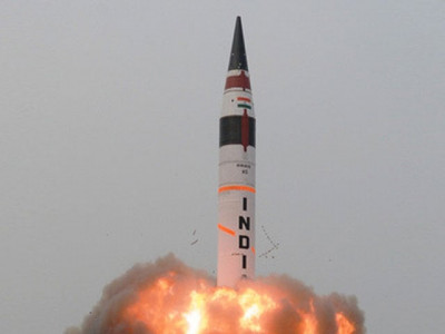 india test fires agni v intercontinental ballistic missile