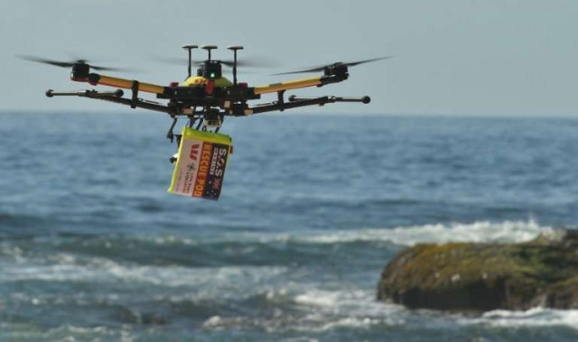 along with spotting swimmers in trouble and dropping lifesaving devices to them the drones are being used to spot predators such as sharks photo afp along with spotting swimmers in trouble and dropping lifesaving devices to them the drones are being used to spot predators such as sharks photo afp