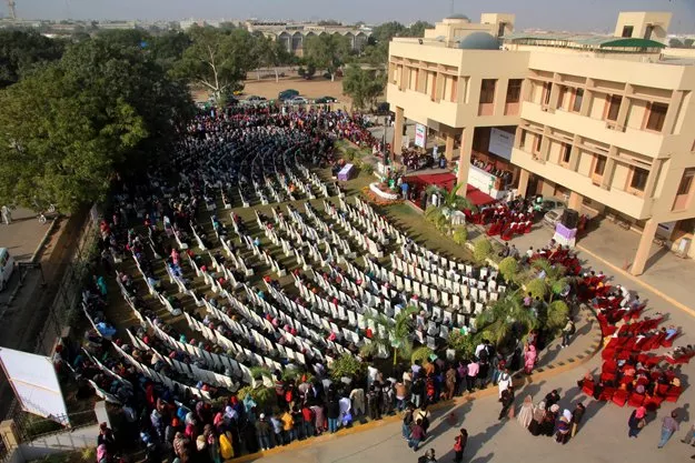 a ceremony was organised at the convocation ground of university of karachi to celebrate its foundation day photo athar khan a ceremony was organised at the convocation ground of university of karachi to celebrate its foundation day photo athar khan