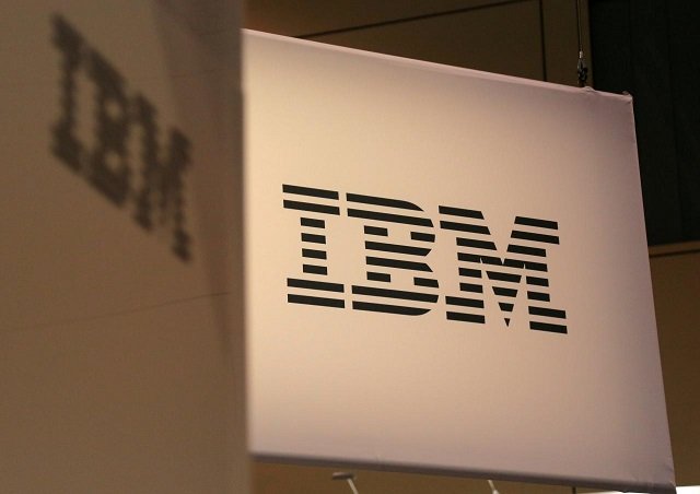 the logo for ibm is seen at the sibos banking and financial conference in toronto ontario canada october 19 2017 photo reuters