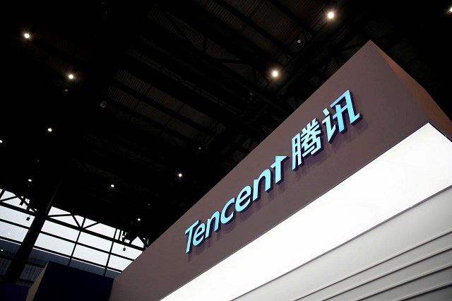 a sign of tencent is seen during the fourth world internet conference in wuzhen zhejiang province china december 3 2017 photo reuters