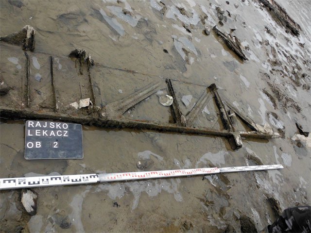 a handout picture released by the polish foundation of memory sites near auschwitz birkenau fpmp shows fragments of a russian ilyushin il 4 aircraft dated from the wwii after it was discovered in a carp pond close to nazi death camp auschwitz birkenau photo afp