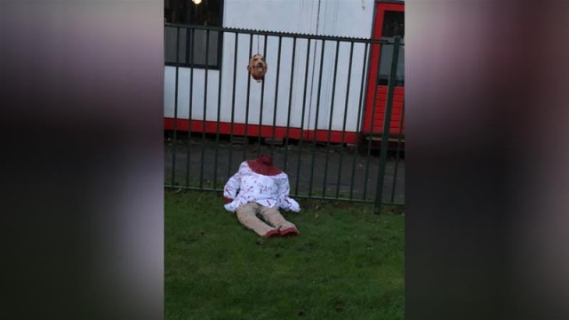 the neck and the head of the doll were smeared with a red substance photo courtesy at5 the neck and the head of the doll were smeared with a red substance photo courtesy at5