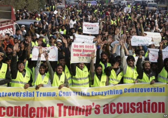 supporters of pakistani religious group rally against us president donald trump in lahore photo afp supporters of pakistani religious group rally against us president donald trump in lahore photo afp