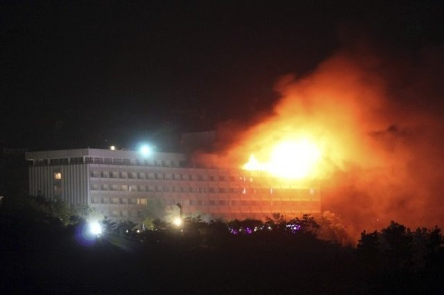 another official said the attackers were armed with small weapons and rocket propelled grenades when they entered the hotel which often hosts weddings conferences and political gatherings photo courtesy khaama news another official said the attackers were armed with small weapons and rocket propelled grenades when they entered the hotel which often hosts weddings conferences and political gatherings photo courtesy khaama news