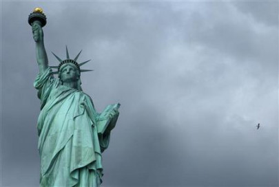 in new york tourists left high and dry as statue of liberty shuts down