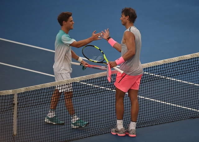 on an overcast and muggy day at melbourne park the spanish world number had to face a stern test against his most dangerous opponent yet in pocket rocket diego schwartzman one of the smallest men on tour photo afp on an overcast and muggy day at melbourne park the spanish world number had to face a stern test against his most dangerous opponent yet in pocket rocket diego schwartzman one of the smallest men on tour photo afp