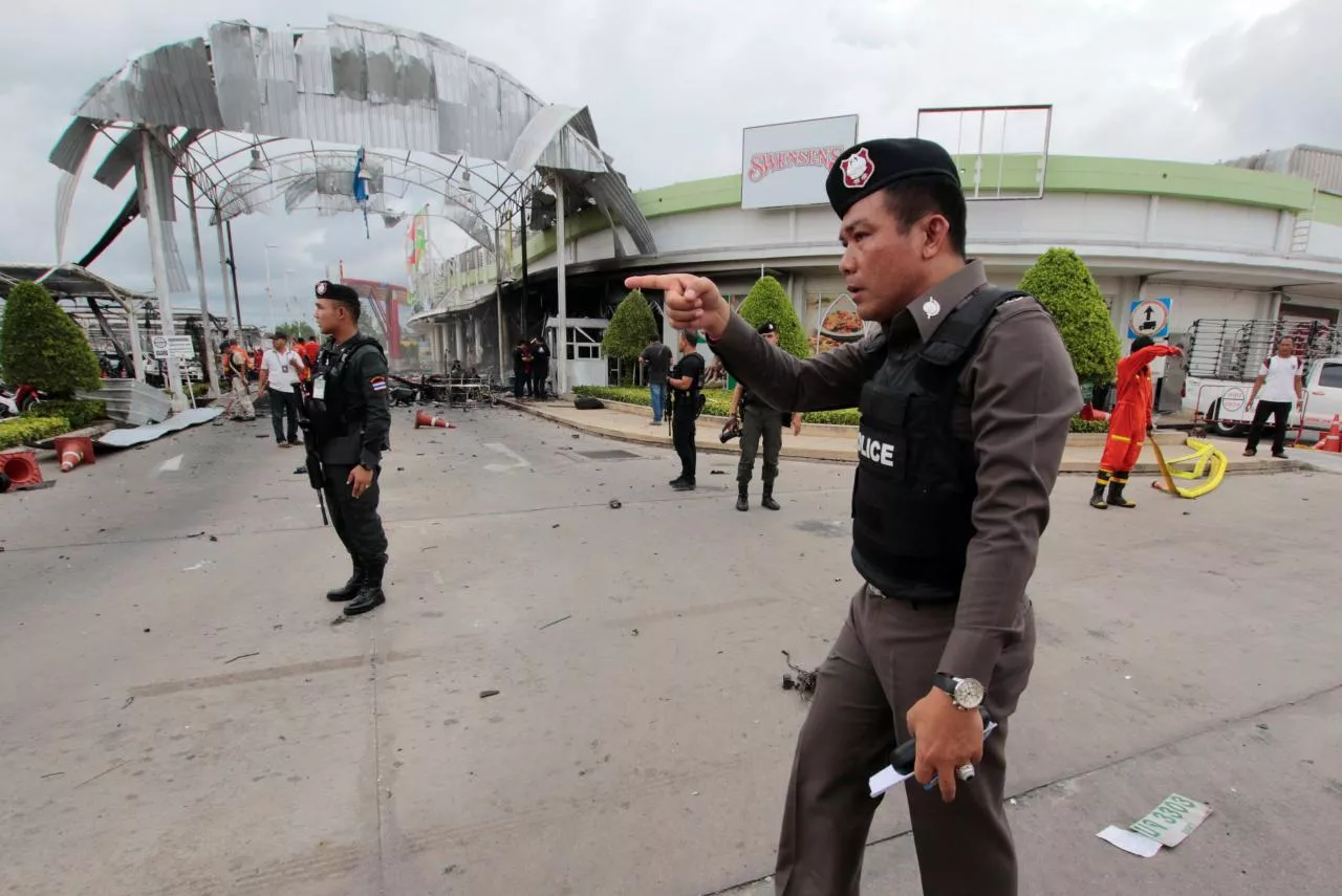 security forces are seen at the site of a bomb attack in thailand photo reuters security forces are seen at the site of a bomb attack in thailand photo reuters