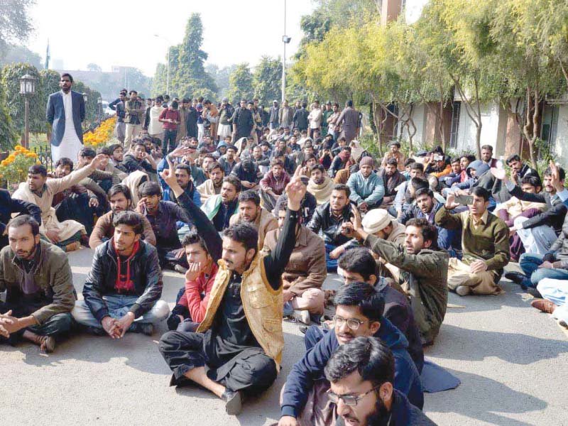 scenes from the aftermath of a clash between rival groups of students on the occasion of cultural event at punjab university in lahore photo ppi