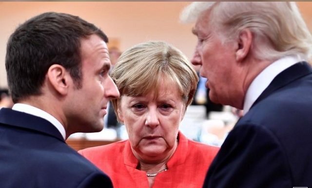 french president emmanuel macron german chancellor angela merkel and us president donald trump photo reuters