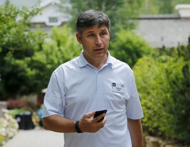 anthony noto chief financial officer of twitter holds his phone during the first day of the annual allen and co media conference in sun valley idaho july 8 2015 photo reuters