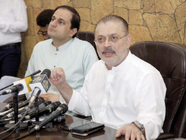 sharjeel inam memon accompanied by murtaza wahab speaks during a press conference on tuesday photo express sharjeel inam memon accompanied by murtaza wahab speaks during a press conference on tuesday photo express