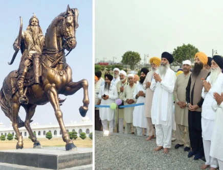 the statue of maharaja ranjit singh relocated to gurdwara darbar sahib kartarpur photo express