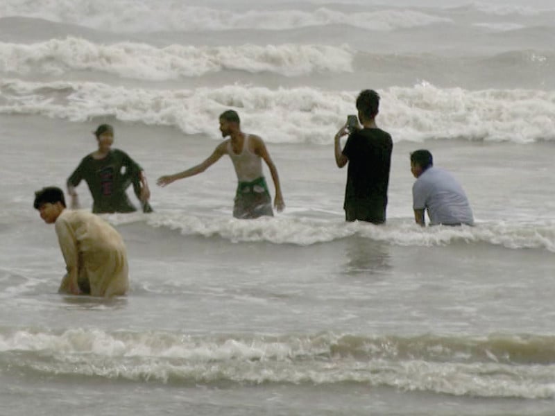 citizens enjoy at the sea view beach in spite of a ban by the commissioner following multiple drownings during the high tides season photos express