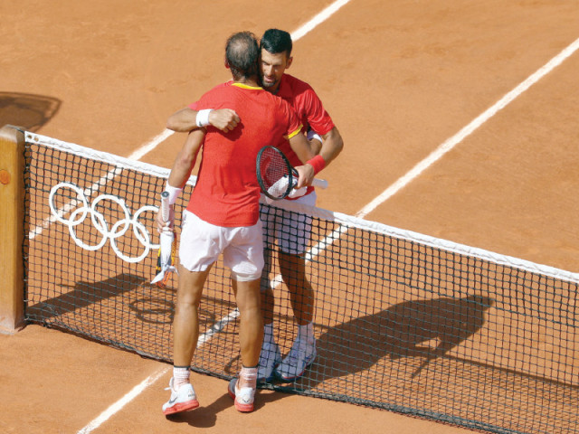 novak djokovic of serbia and rafael nadal of spain hug after their olympics clash on monday photo reuters novak djokovic of serbia and rafael nadal of spain hug after their olympics clash on monday photo reuters