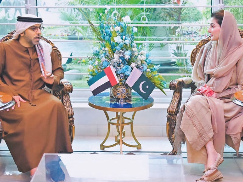 uae ambassador hammad obaid ibrahim al zaabi and punjab chief minister maryam nawaz discuss promotion of bilateral collaboration photo express