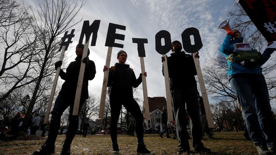 demonstrators spell out metoo during a women 039 s march in cambridge massachusetts photo reuters