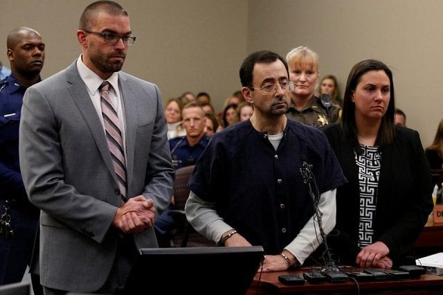 larry nassar c a former team usa gymnastics doctor who pleaded guilty in november 2017 to sexual assault charges listens as he is sentenced in lansing michigan u s january 24 2018 reuters brendan mcdermid larry nassar c a former team usa gymnastics doctor who pleaded guilty in november 2017 to sexual assault charges listens as he is sentenced in lansing michigan u s january 24 2018 reuters brendan mcdermid