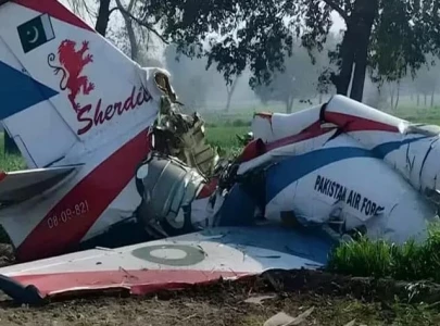 two paf pilots martyred in training jet crash