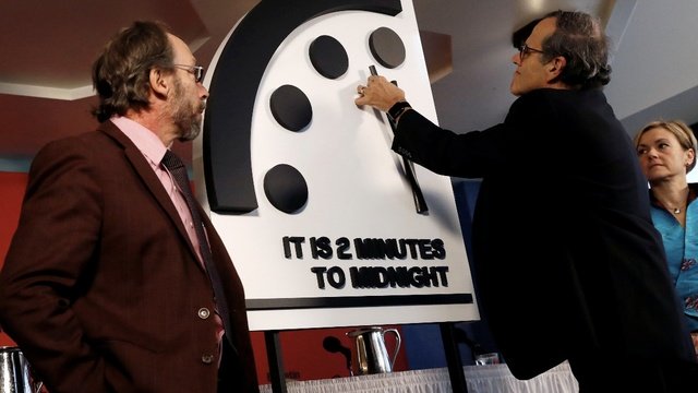 doomsday clock closest to midnight since cold war over nuclear threat