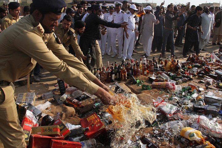 the destroyed goods included 33 226 liquor bottles 20 796 crates of beer 6 508 kilogrammes of hashish 1 5 kilogrammes of heroin and thousands of kilogrammes of gutka photo athar khan express