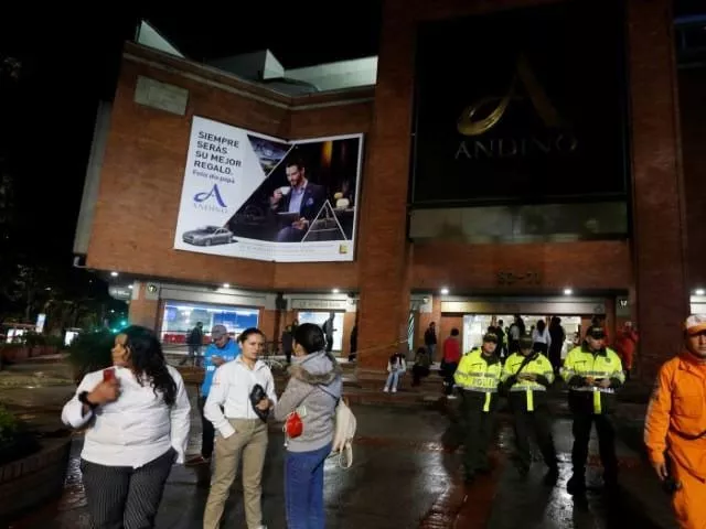 people police officers and rescue personnel stand outside the andino shopping center after an explosive device detonated in a restroom in bogota colombia june 17 2017 photo reuters people police officers and rescue personnel stand outside the andino shopping center after an explosive device detonated in a restroom in bogota colombia june 17 2017 photo reuters