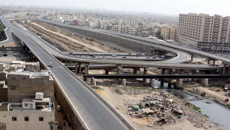 a view of the lyari expressway photo file