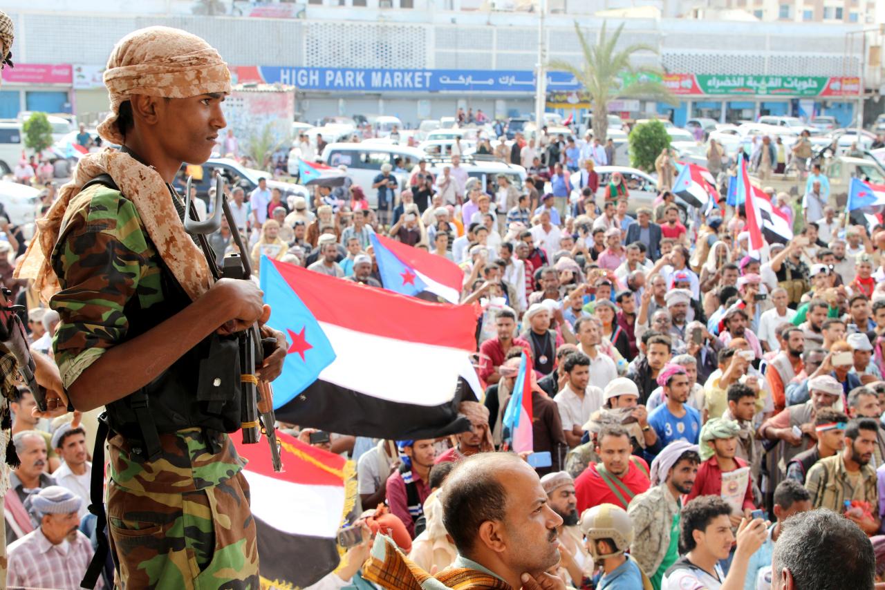 supporters of the southern yemeni separatists demonstrate against the government in aden yemen photo reuters